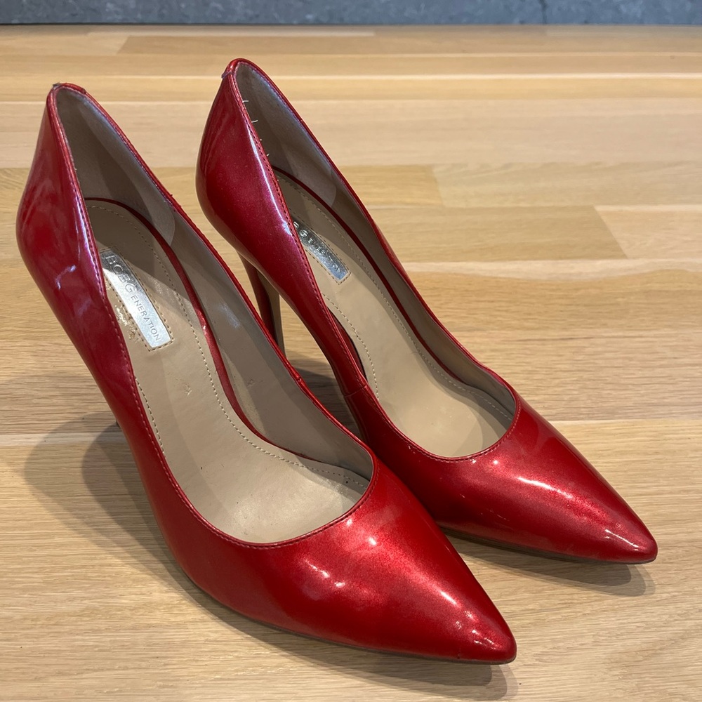 BCBGeneration Red Patent Leather Heels